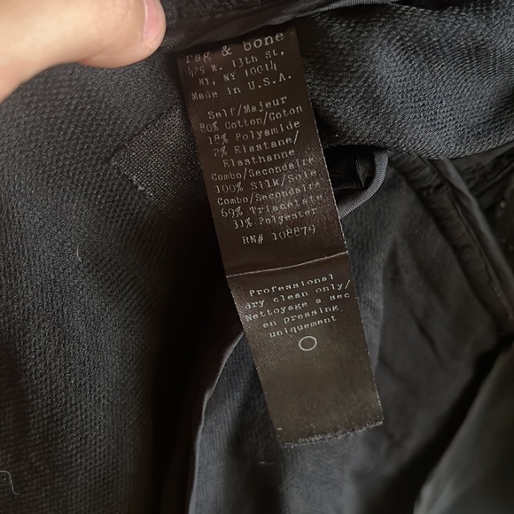 Rag & bone black distressed silk & lace blazer - Picture 6 of 6